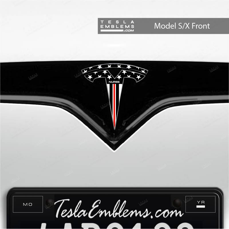 First Responders Nurse Tesla Emblem Decals (Front + Back)