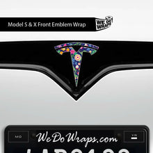 Load image into Gallery viewer, Floral Meadow Tesla Emblem Decals (Front + Back)
