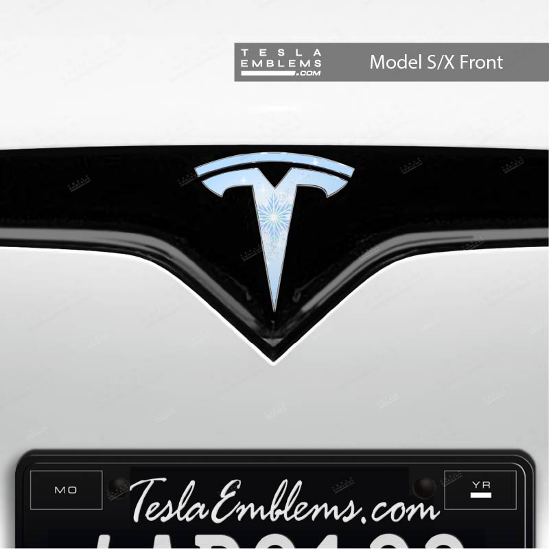 Frozen Elsa Tesla Emblem Decals (Front + Back)