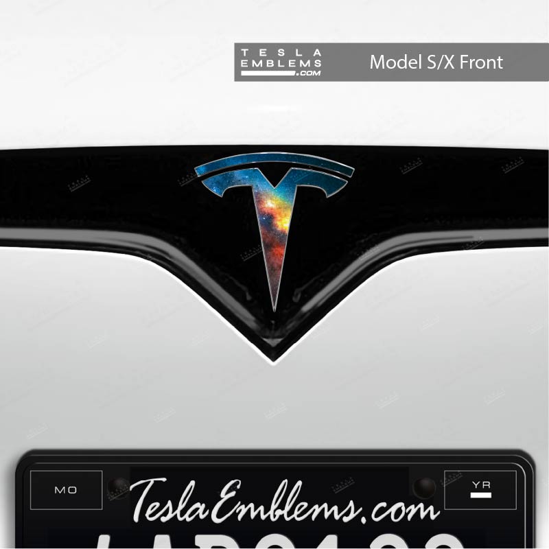 Galaxy Tesla Emblem Decals (Front + Back)