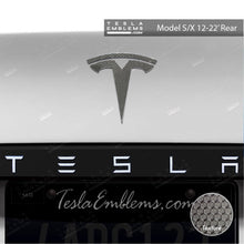 Load image into Gallery viewer, 3M Matrix Black Tesla Emblem Decals (Front + Back)
