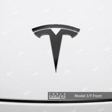 Load image into Gallery viewer, 3M Satin Black Tesla Emblem Decals (Front + Back)
