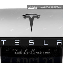 Load image into Gallery viewer, 3M Satin Black Tesla Emblem Decals (Front + Back)
